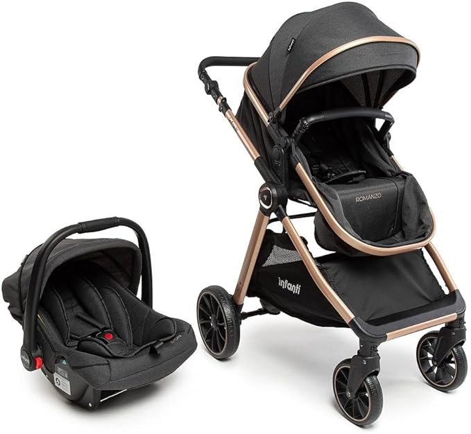 2 - Travel System Infanti, Romanzo Duo, Preto Bronze