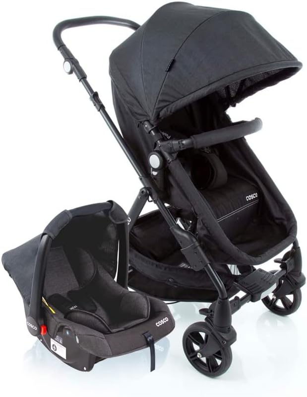 8 - Cosco Kids, Travel System Poppy Duo, Preto Mescla