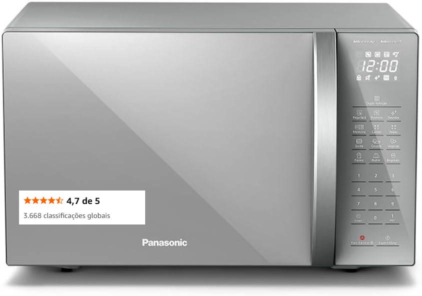 Panasonic Micro-ondas 34L Inox Antibactéria 127v NN-ST67LSRU